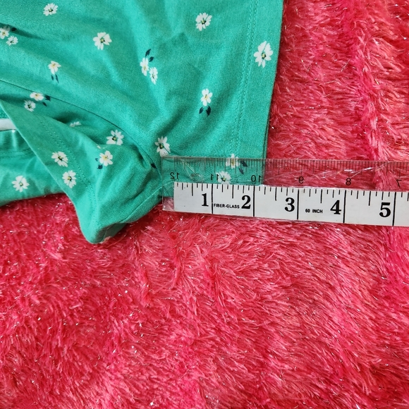 ARIZONA JEAN CO GREEN FLORAL PRINT ROMPER SIZE SMALL - Picture 13 of 16